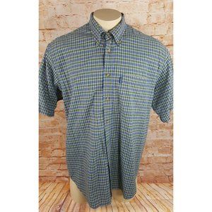 Izod Short Sleeve Shirt Men Size Large Button Down